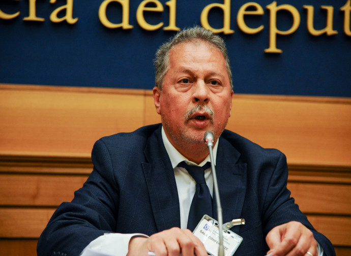 Conferenza stampa di Hannoun, nel 2023, sui diritti umani in Palestina (ImagoEconomica)