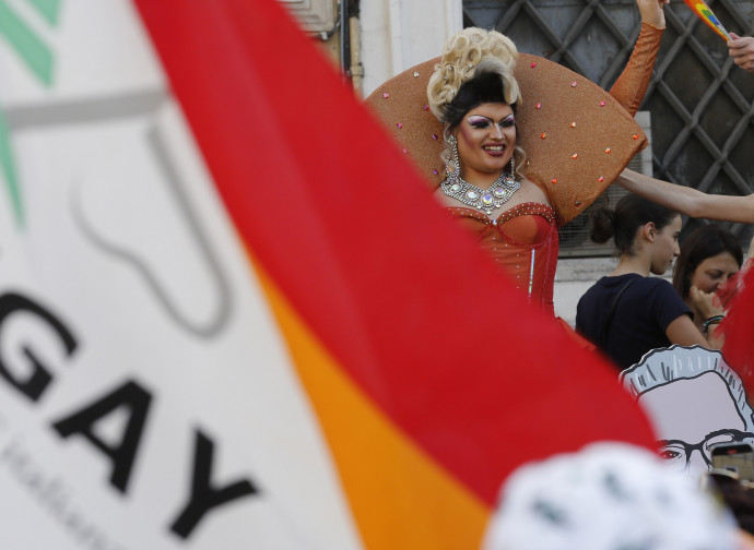Un momento del gay pride di Roma 2024 (ImagoEconomica)