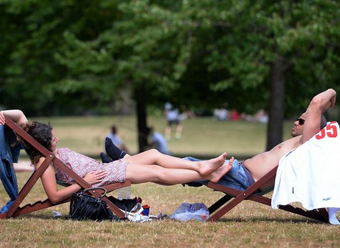 Caldo a St James's Park a Londra