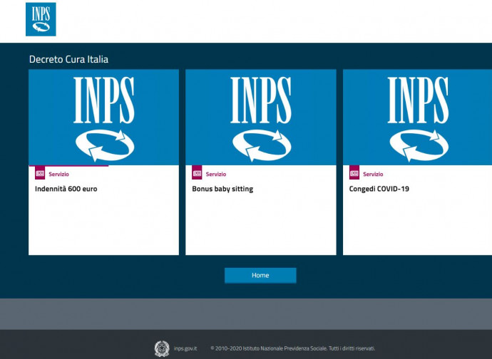 Il sito dell'Inps