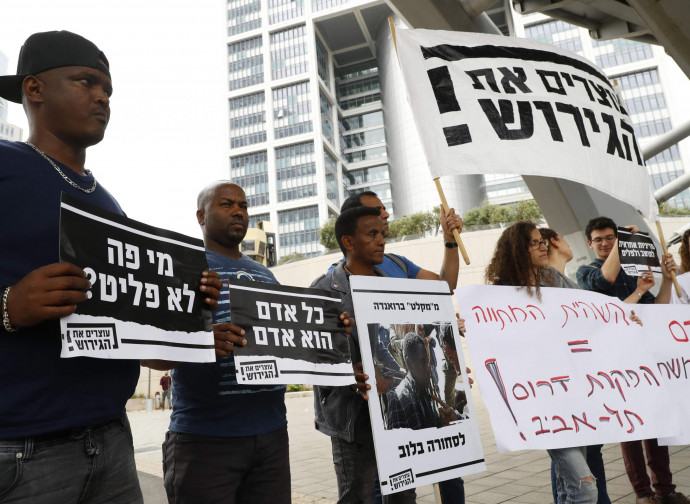 Tel Aviv, manifestazione pro-immigrati Tel Aviv, manifestazione pro-immigrati