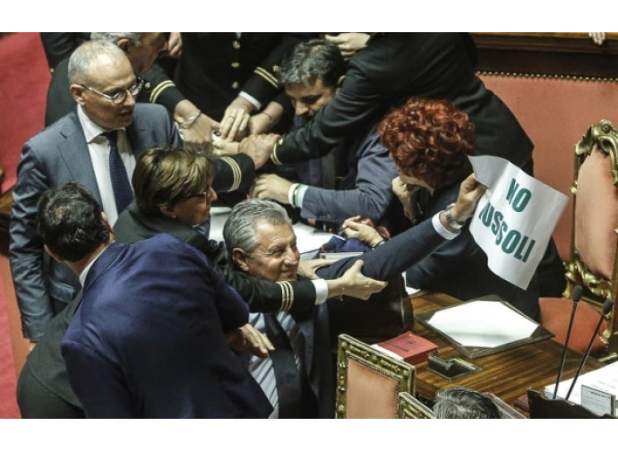 Manifestazione contro lo Ius Soli in Parlamento