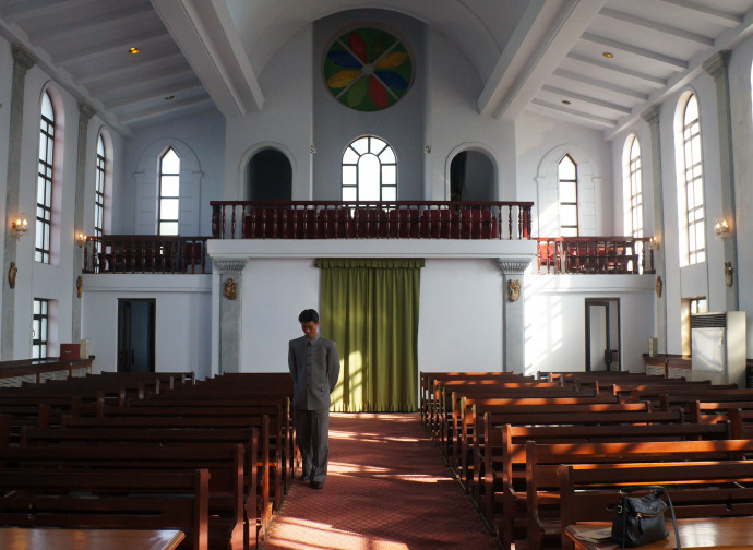 La cattedrale di Jangchung a Pyongyang La cattedrale di Jangchung a Pyongyang