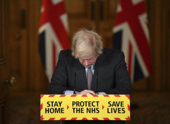 Boris Johnson, conferenza stampa in pandemia