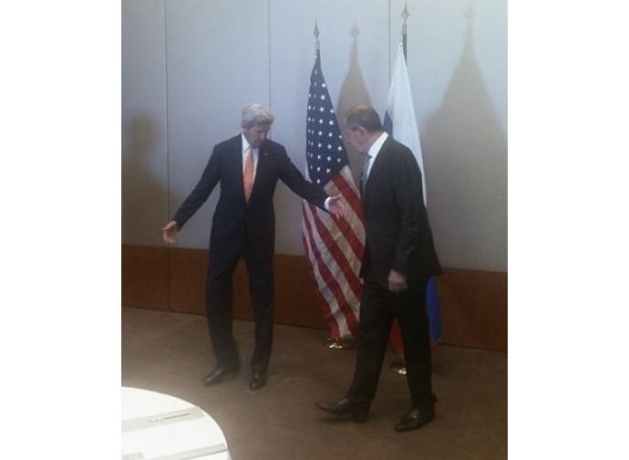 John Kerry e Sergej Lavrov John Kerry e Sergej Lavrov