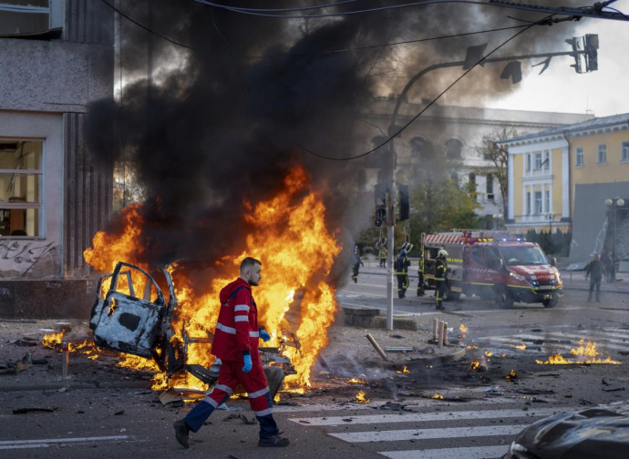 Kiev dopo l'ultimo bombardamento