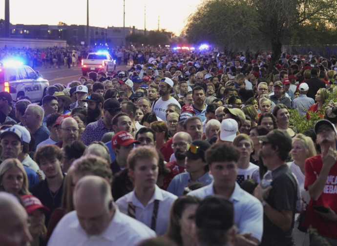 Al funerale di Charlie Kirk (La Presse) Al funerale di Charlie Kirk (La Presse)
