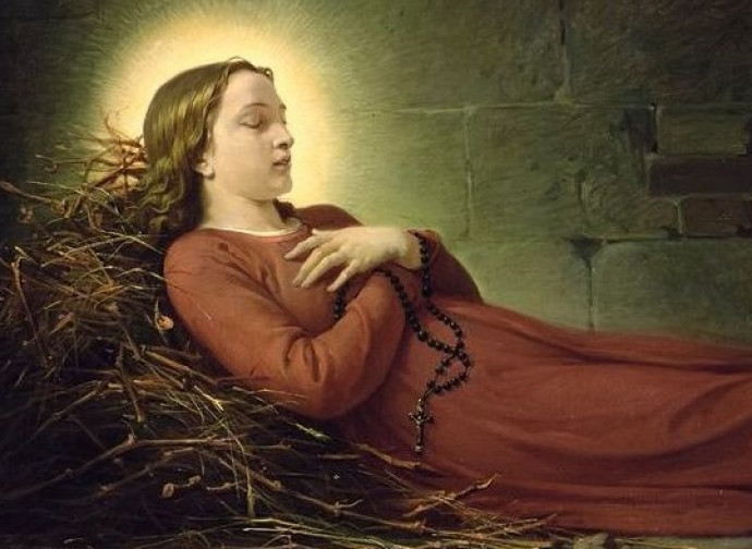 La morte di santa Germana (dipinto del XIX secolo_Le Puy-en-Velay_Museo Crozatier) La morte di santa Germana (dipinto del XIX secolo_Le Puy-en-Velay_Museo Crozatier)
