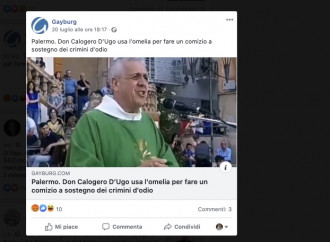 Omofobia, via alla gogna: offese al don contro la legge