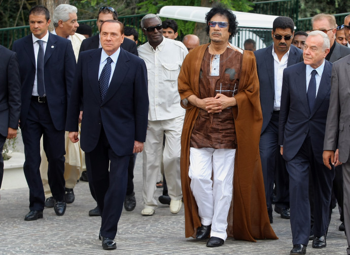 Gheddafi e Berlusconi nel 2010