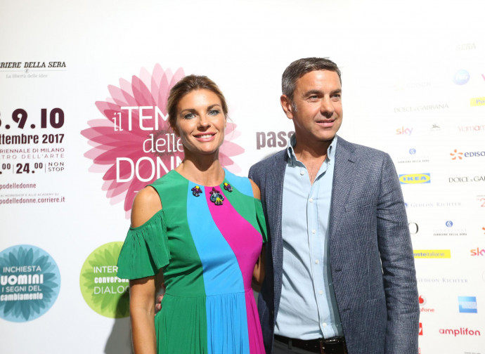 Costacurta con la moglie Martina Colombari Costacurta con la moglie Martina Colombari