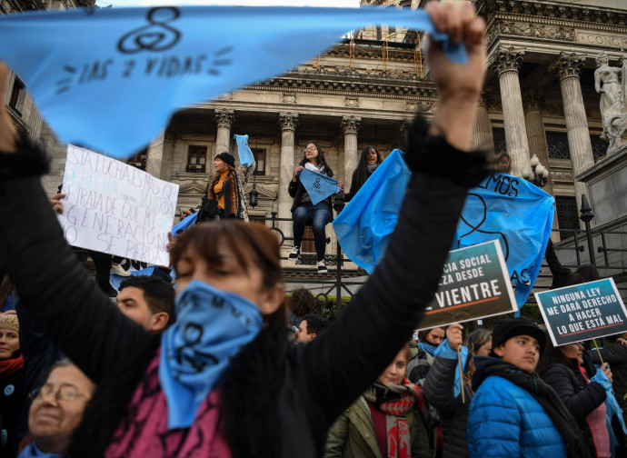 Manifestanti pro vida in Argentina