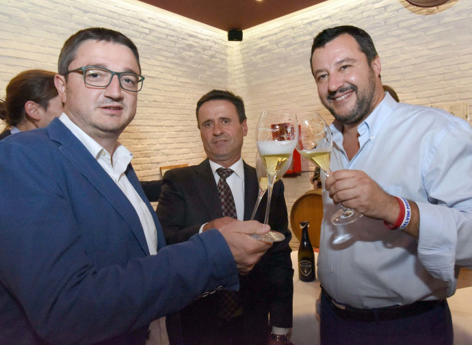 Salvini col neo governatore del Trentino Salvini col neo governatore del Trentino