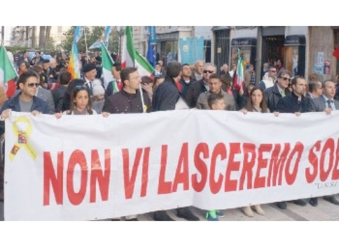 Roma, manifestazione per i Marò Roma, manifestazione per i Marò