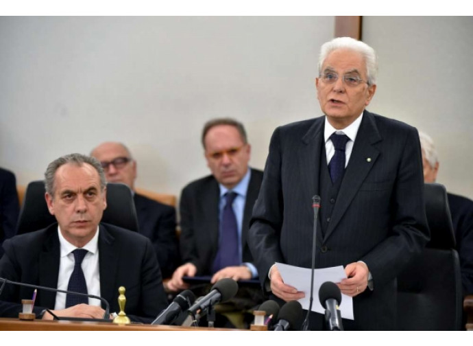Mattarella al plenum Csm Mattarella al plenum Csm