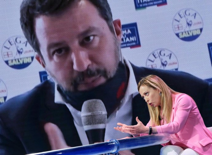 Meloni e Salvini Meloni e Salvini