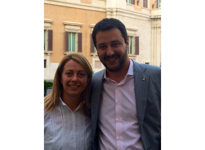 Giorgia Meloni e Matteo Salvini