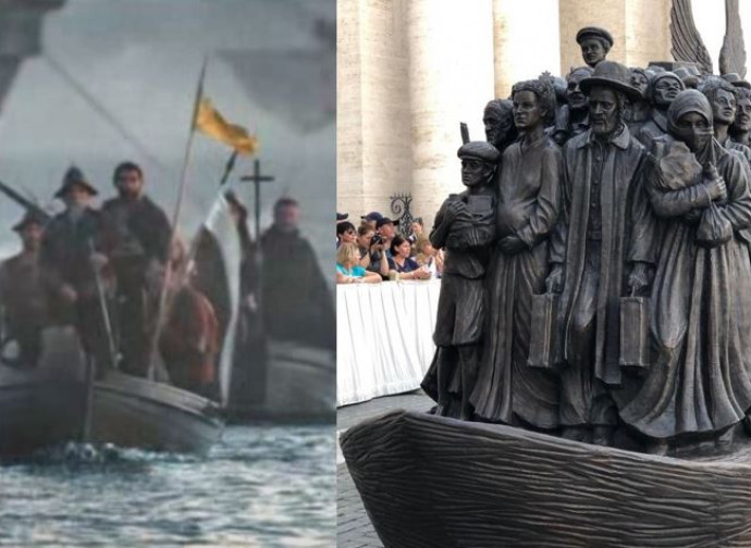 La statua di San Pietro e l'arrivo dei conquistadores in Apocalypto