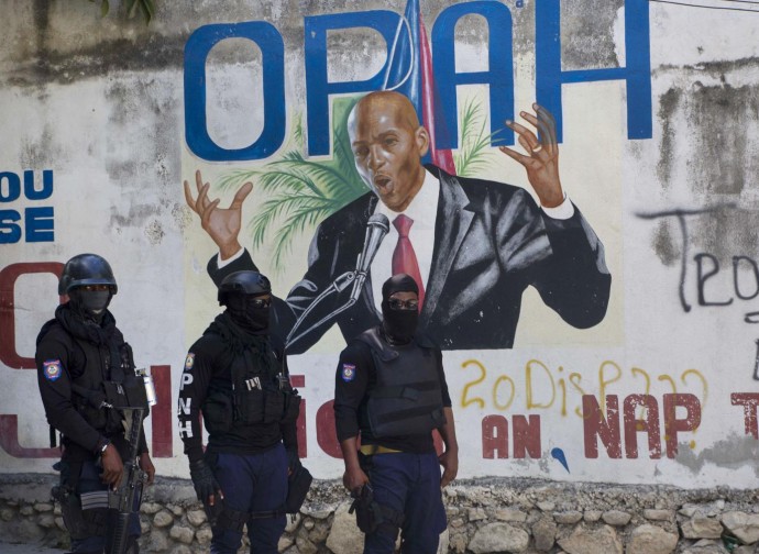 Jovenel Moise in un murales Jovenel Moise in un murales