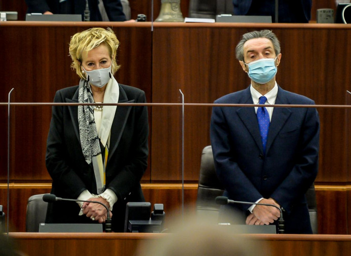 Letizia Moratti e Attilio Fontana Letizia Moratti e Attilio Fontana
