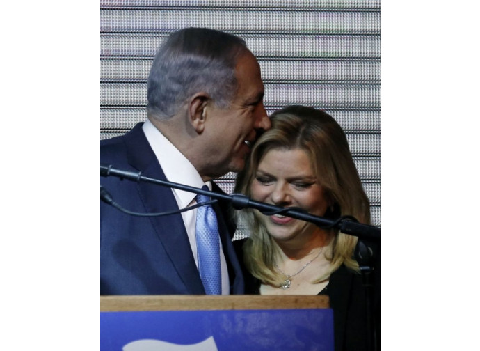 Netanyahu e consorte dopo la vittoria
