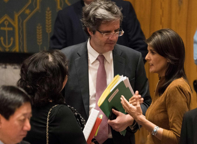 L'ambasciatrice Usa Nikki Haley all'Onu L'ambasciatrice Usa Nikki Haley all'Onu