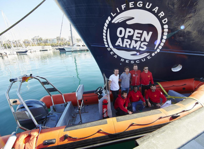 L'equipaggio della nave della Ong spagnola Open Arms