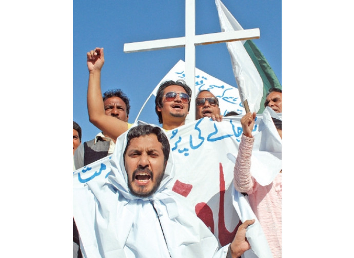 Manifestazione di cristiani a Lahore Manifestazione di cristiani a Lahore