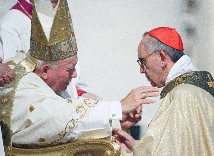 San Giovanni Paolo II con il cardinale Bergoglio San Giovanni Paolo II con il cardinale Bergoglio