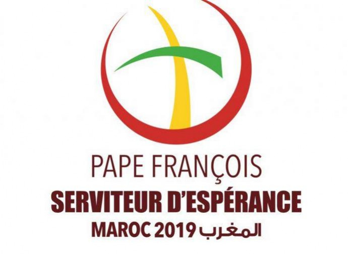 Il logo della visita di papa Francesco in Marocco