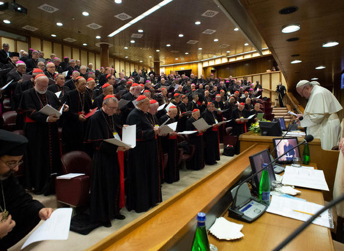 Papa Francesco durante il summit