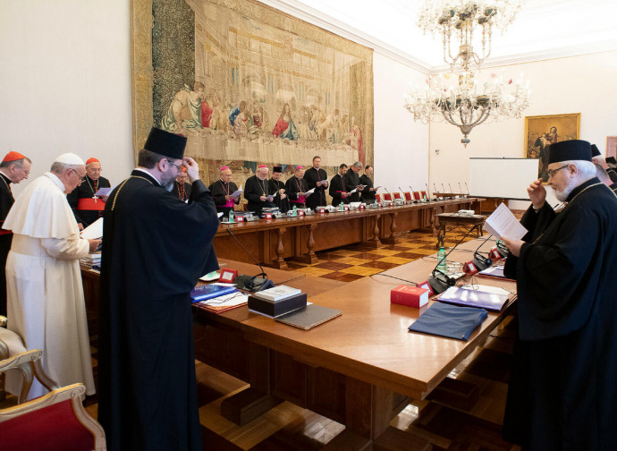Il Papa incontra i greco-ortodossi ucraini Il Papa incontra i greco-ortodossi ucraini