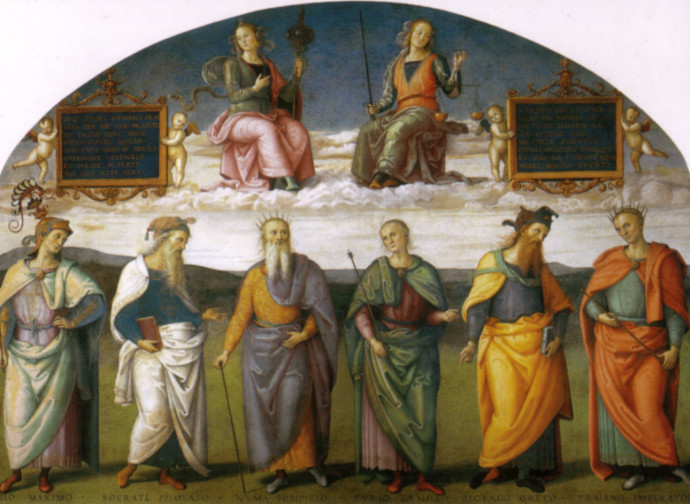 Perugino, Prudenza e Giustizia Perugino, Prudenza e Giustizia