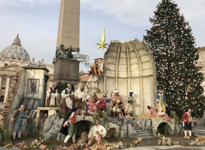 Presepe in piazza San Pietro