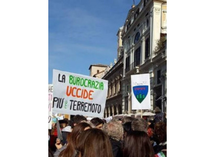 Terremotati, la protesta a Roma Terremotati, la protesta a Roma