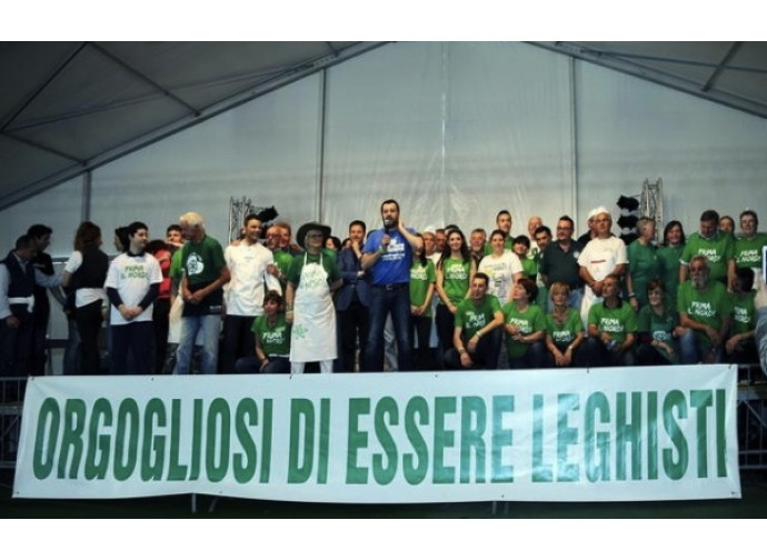 Leghisti a Pontida Leghisti a Pontida