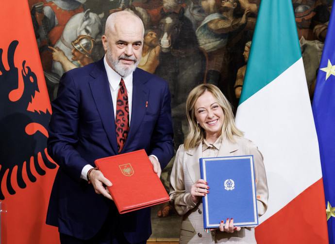 Edi Rama e Giorgia Meloni