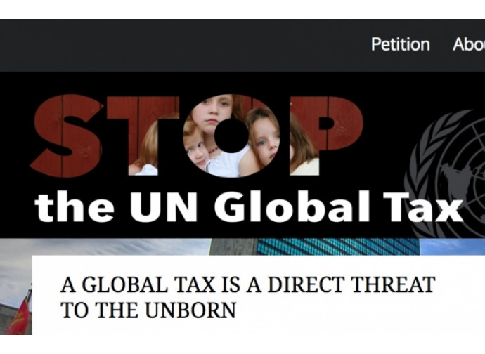 Il sito dove si può firmare la petizione contro la tassa Onu per finanziare l'aborto Il sito dove si può firmare la petizione contro la tassa Onu per finanziare l'aborto