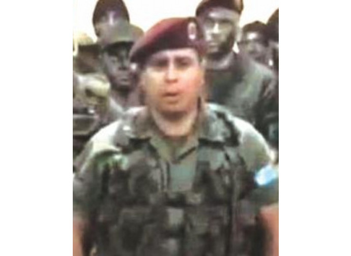 Il capo dei militari ribelli, capitano Caguaripano Il capo dei militari ribelli, capitano Caguaripano