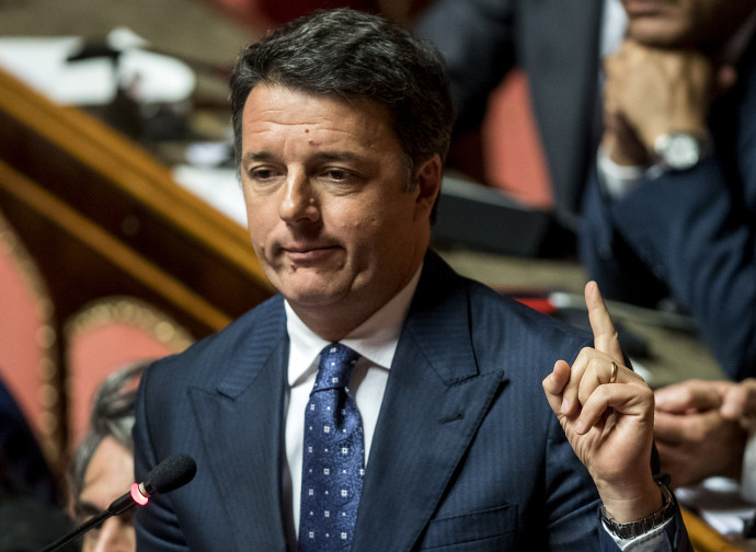 Matteo Renzi in Senato