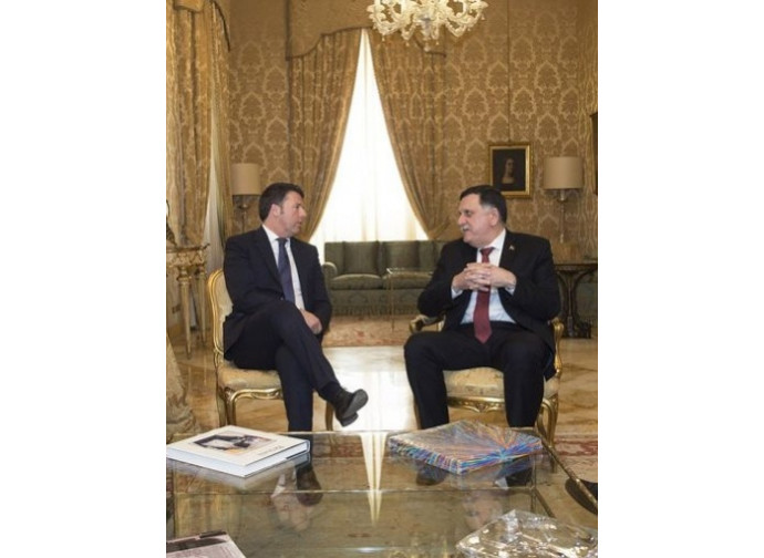 Renzi e al Sarraj Renzi e al Sarraj