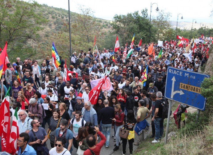 Manifestazione pro-sindaco di Riace