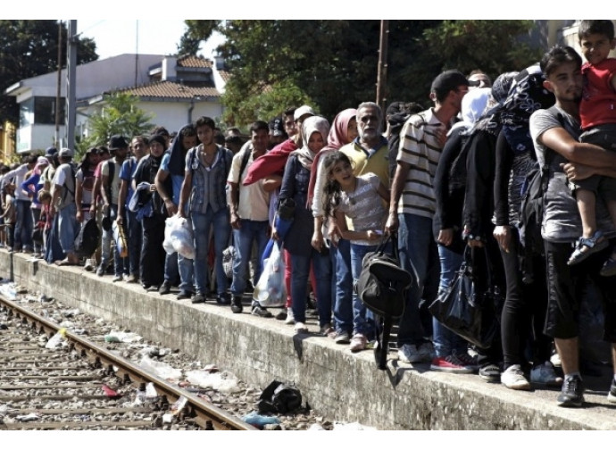 Migranti al confine con la Germania Migranti al confine con la Germania