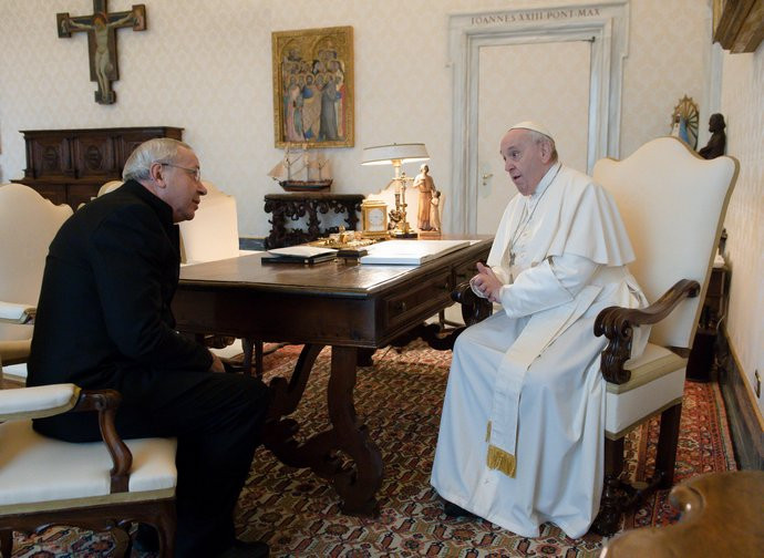 Padre Rupnik in udienza da papa Francesco