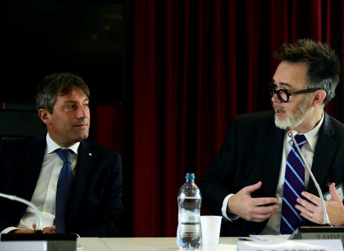Rod Dreher nel suo incontro a Milano con il vicepresidente della Regione Sala Rod Dreher nel suo incontro a Milano con il vicepresidente della Regione Sala