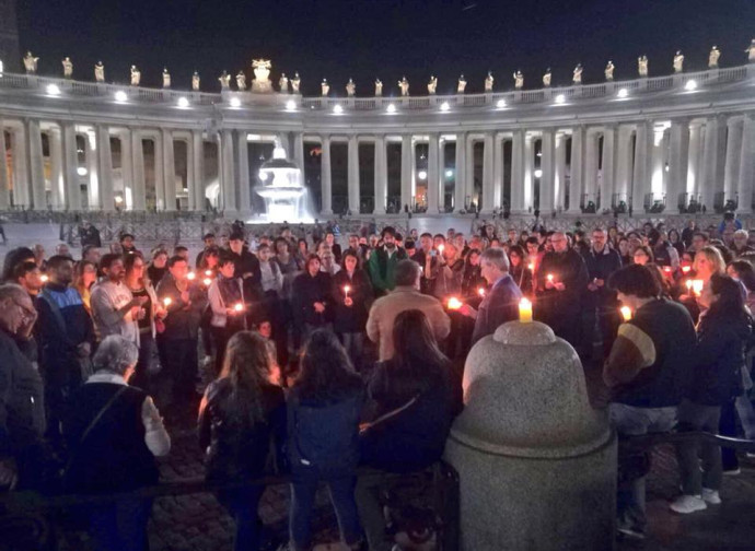 Veglia a Roma, piazza san Pietro