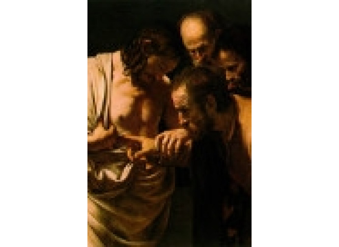 Caravaggio, "San Tommaso" (particolare) Caravaggio, "San Tommaso" (particolare)