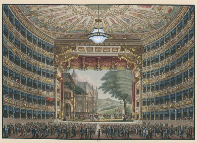 Teatro alla Scala di Milano, stampa del 1830