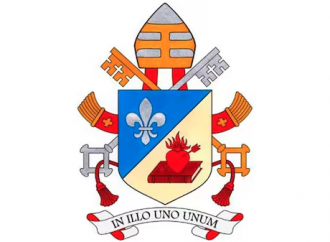 Maria e Sant'Agostino nello stemma di Leone XIV