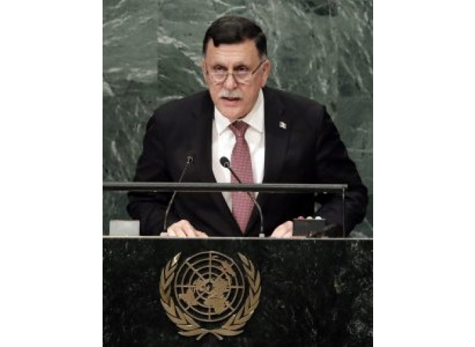 Serraj parla all'Onu Serraj parla all'Onu